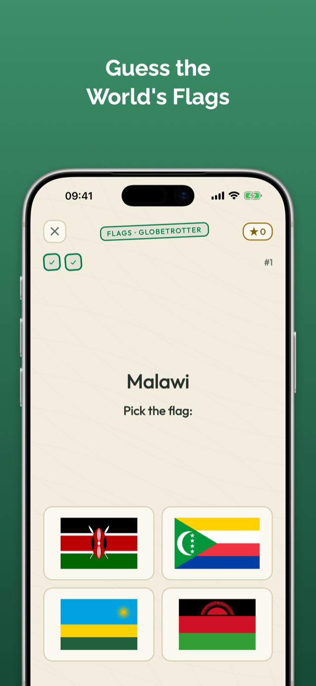 Countries app screen