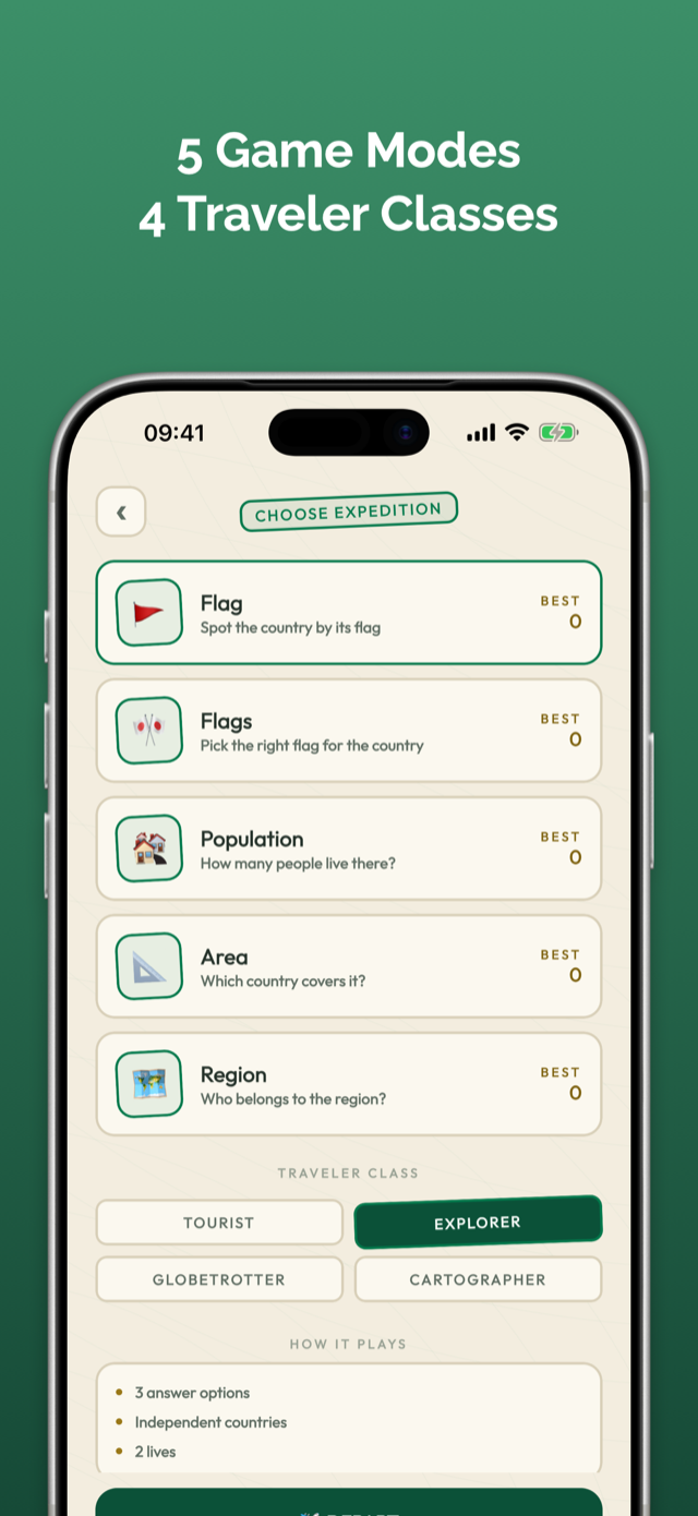 Countries screenshot