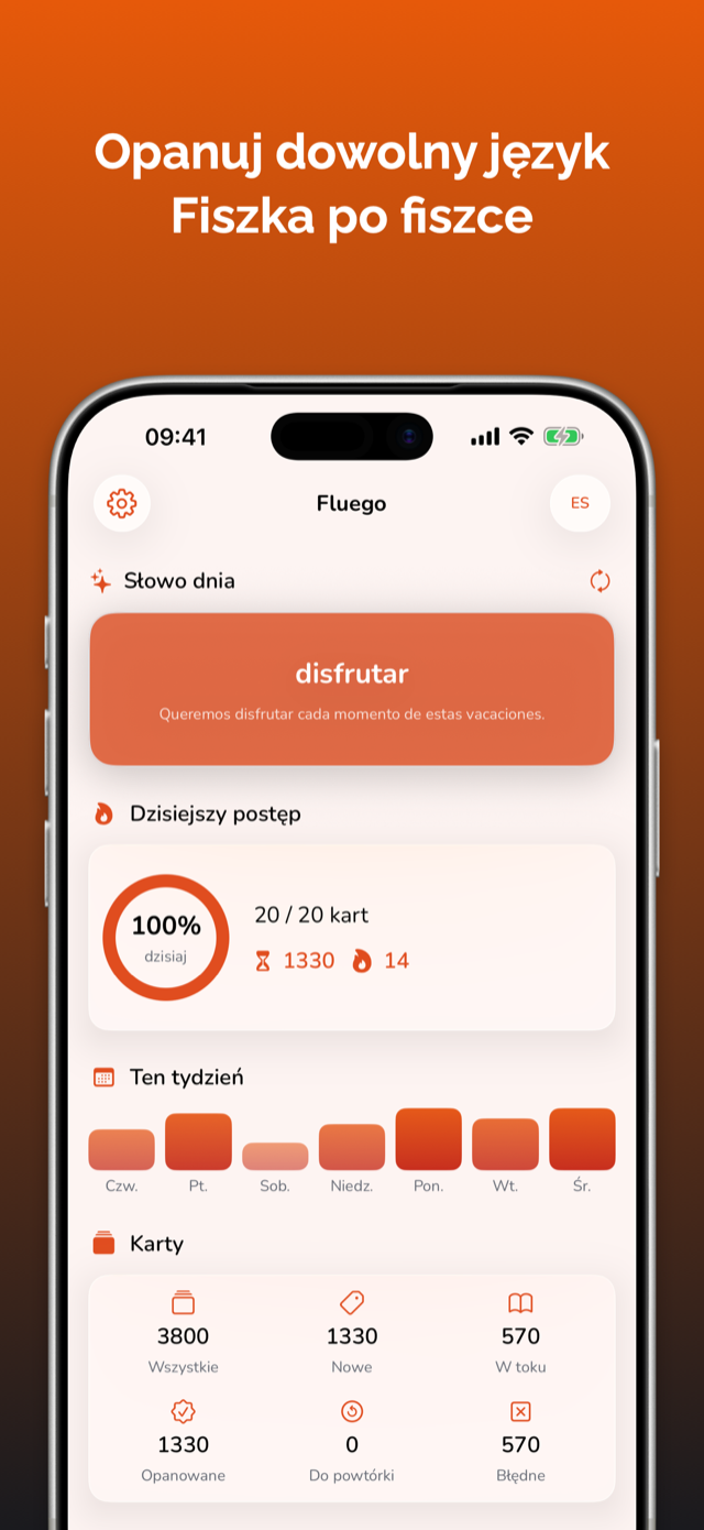 Ekran aplikacji Fluego