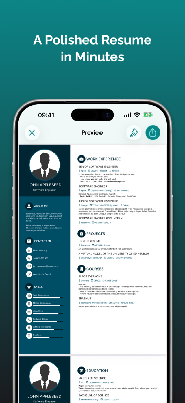 Vitario app screen
