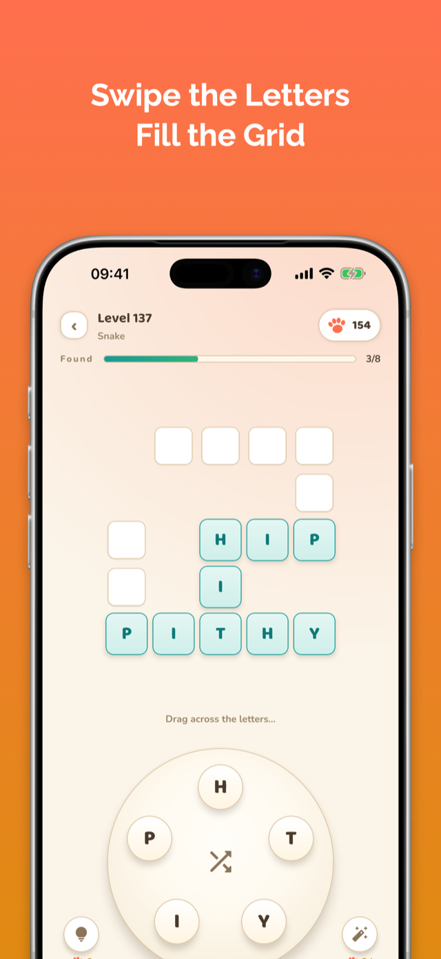 Words app screen