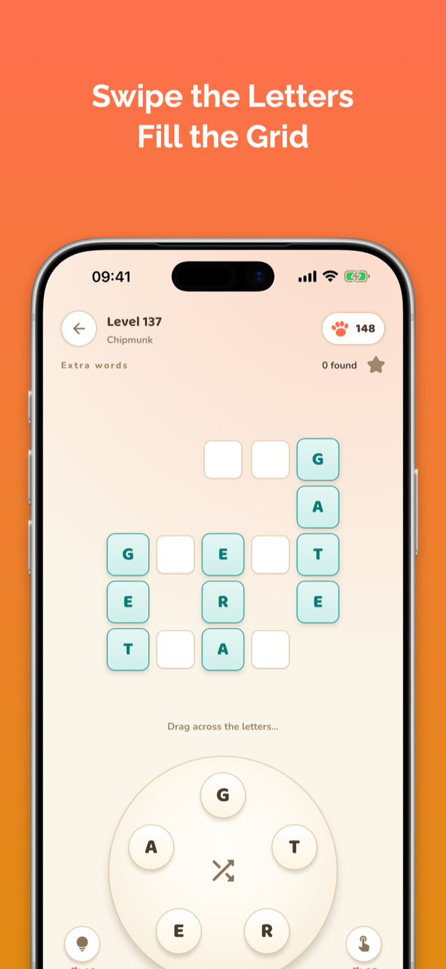 Words app screen